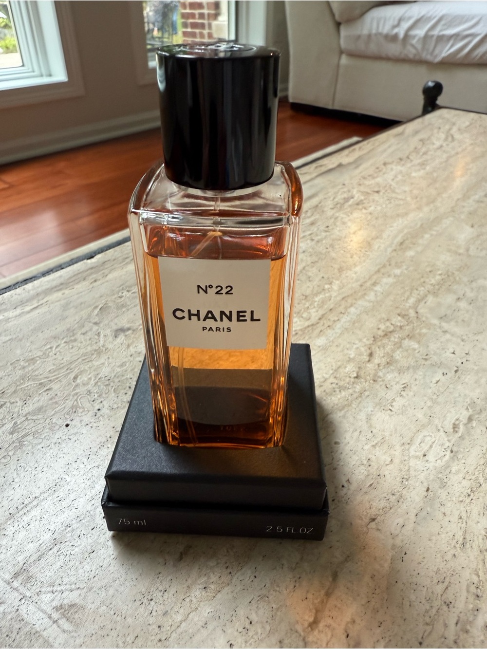 CHANEL amber and black decorative bottle N°22